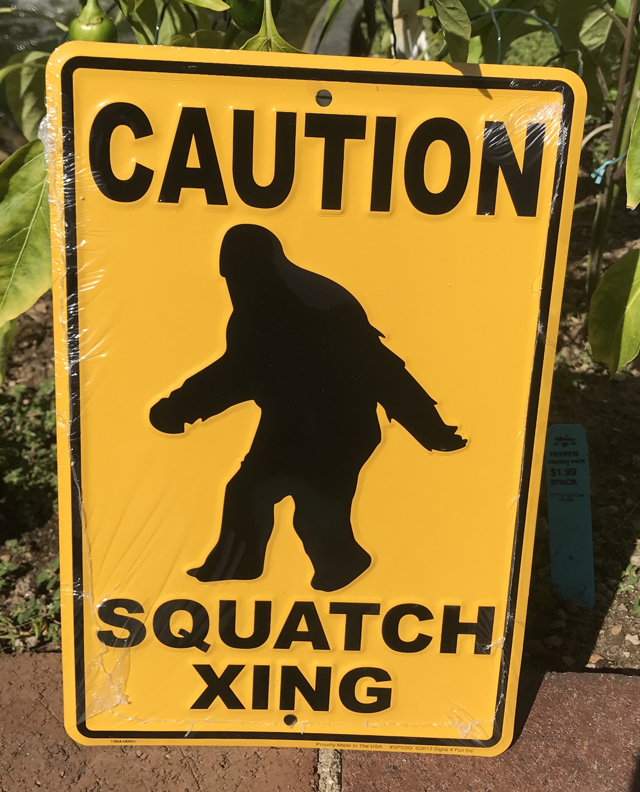 Sasquatch Signs / Caution Squatch XING Metal Sign / Sasquatch Crossing ...