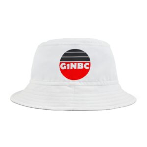 Retro Bucket Hat with G1NBC Design, Summer Hat, Festival Accessory, Beachwear, Outdoor Sun Protection