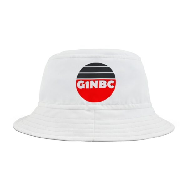Retro Bucket Hat with G1NBC Design, Summer Hat, Festival Accessory, Beachwear, Outdoor Sun Protection